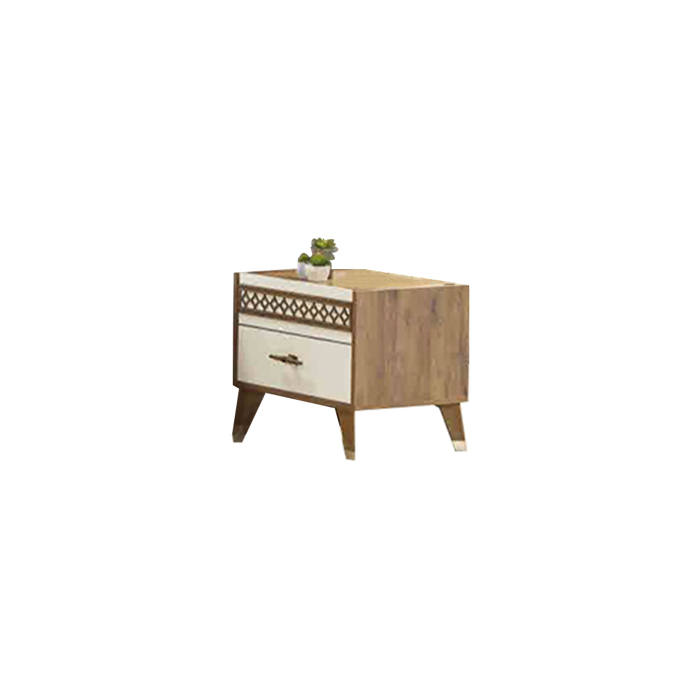 Nachttisch Nachtschrank Nachtkommode Braun Tisch Schlafzimmer Beistelltisch