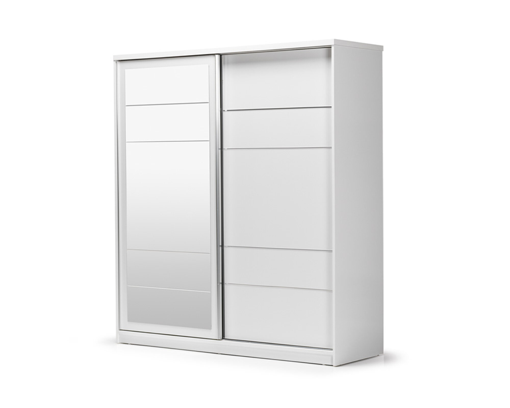 Holzschrank Schrank Kleiderschrank Anbauschrank Spiegel Holz Weiß