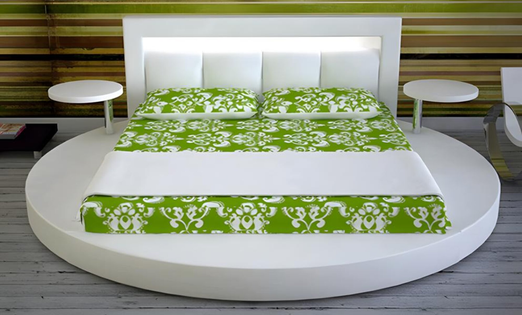 Rundbett Betten Möbel Schlafzimmer Bett Rundes Ehebett mit Nachttischen
