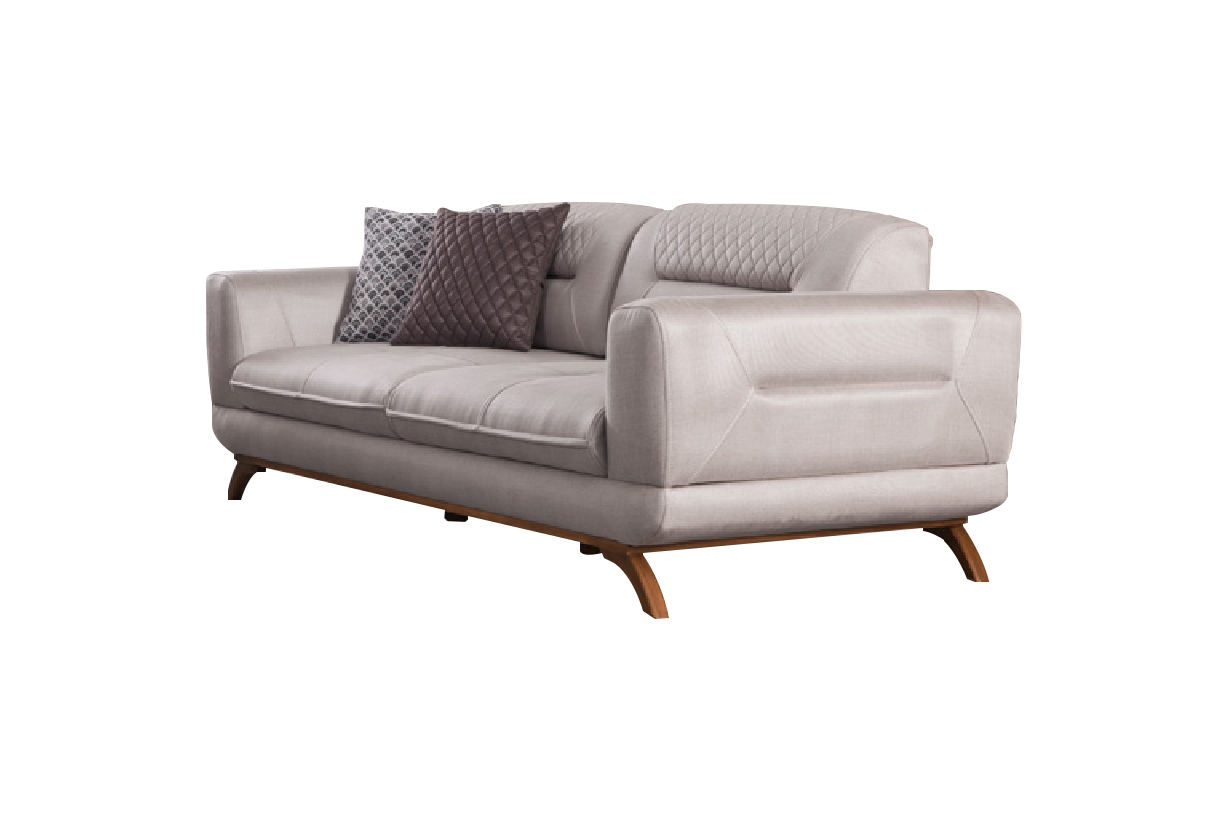 Neues Sofa für das Wohnzimmer im modernen Stil in hellgrauer Farbe