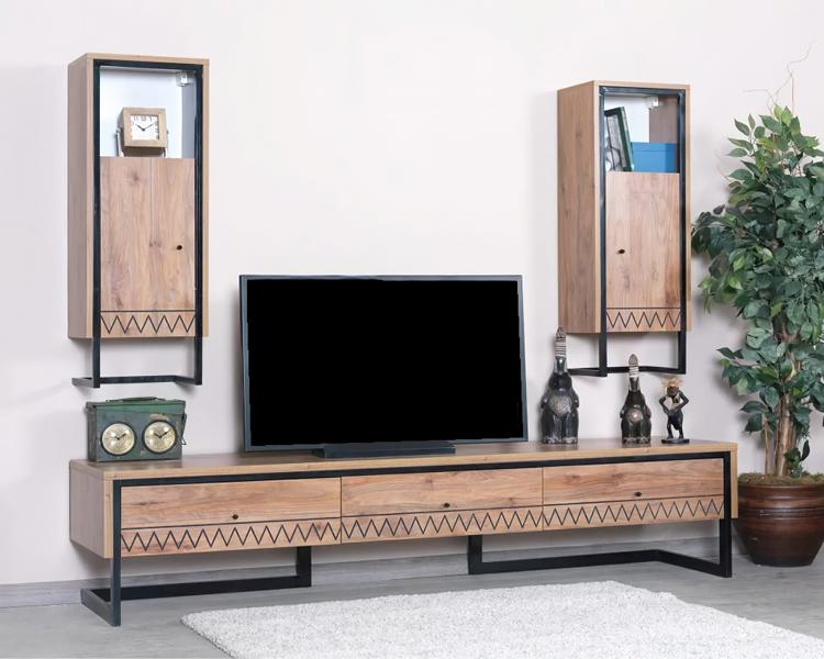 rtv Wohnwand tv Wand Schrank Regal Wohnzimmer Fernseher Wohnwände Vitrine