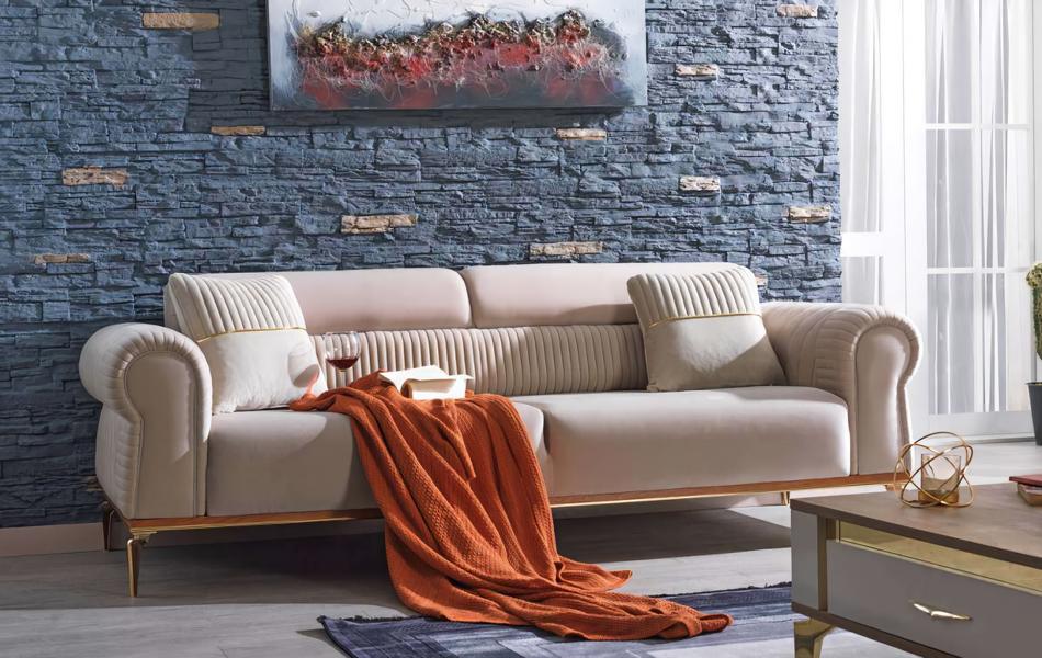 Polstercouch Dreisitzer Sofa Couch Polster Möbel Sitzmöbel Polstermöbel