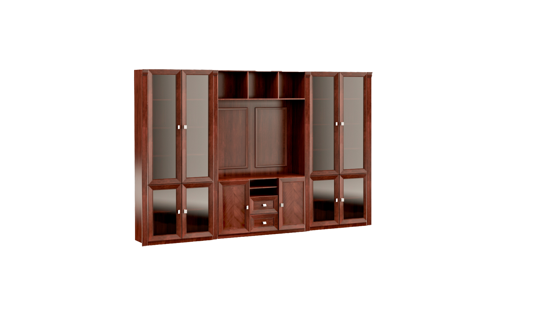Designer Brauner Büroschrank Luxuriöse Spiegelschränke Moderne Möbel