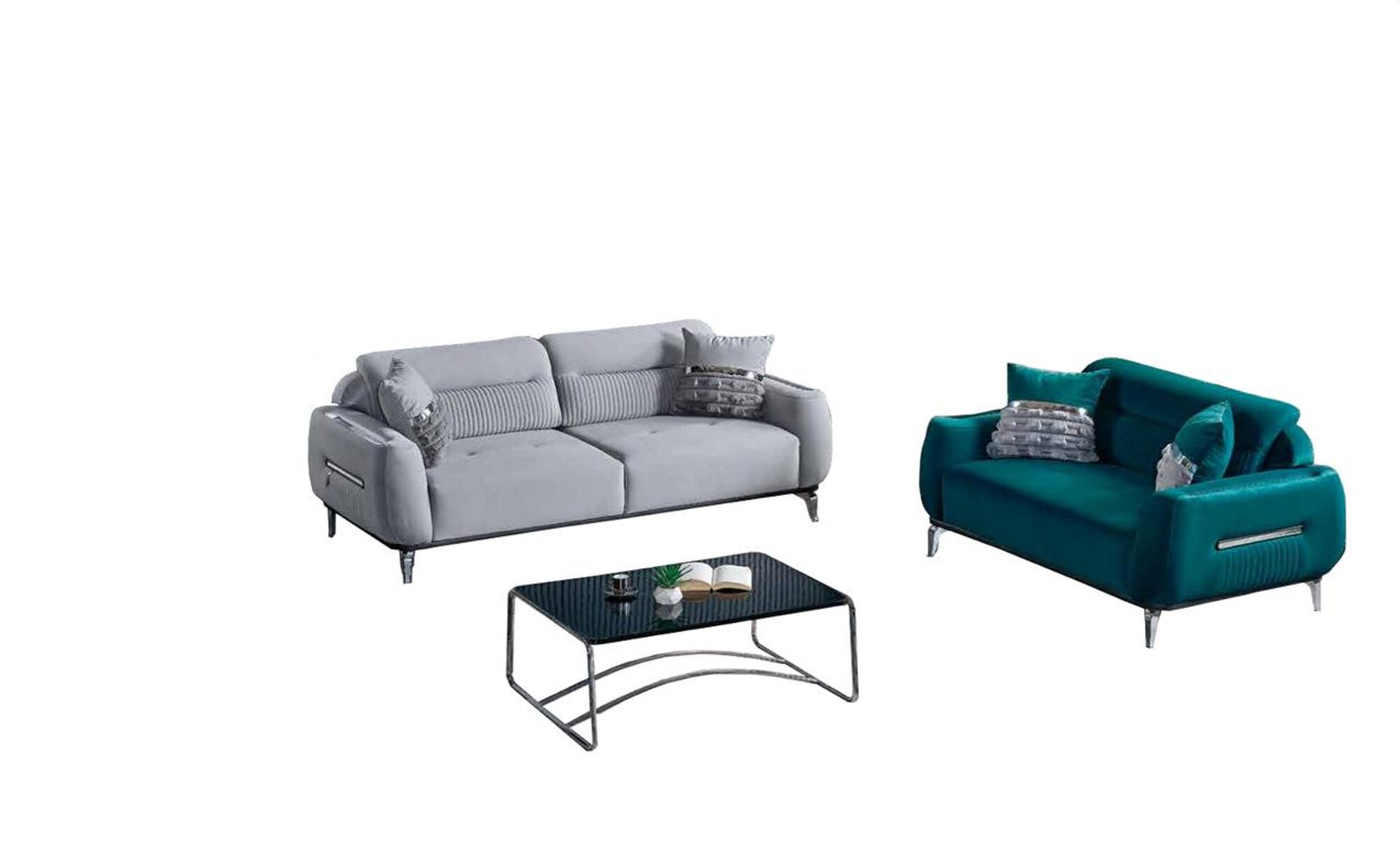 Sofa Couch Polster Möbel Wohnzimmer Sitzgarnitur Einrichtung Garnitur 3+2