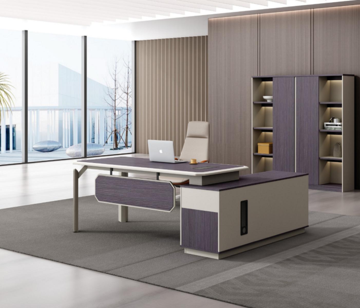 Großer Eckschreibtisch Home Office Möbel Chef Tisch Schreibtisch für Büro