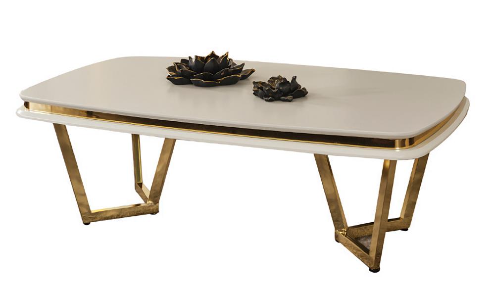 Beige Couchtisch Modern Sofatische Metalltische Robust Wohnzimmertisch