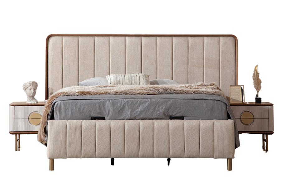 Hochwertig Bett mit 2x Nachttische Robust Bettgestell Schlafzimmergarniture