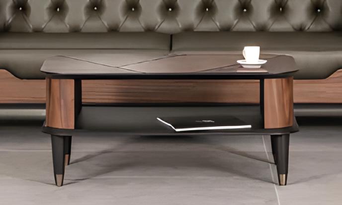 Couchtisch Braun Modern Rechteckig Einlegeboden Modern Büroeinrichtung Neu