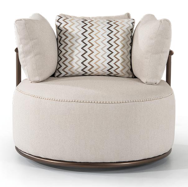 Runder Sessel Polster Luxus Relax Polster Club Lounge Einsitzer Hotel