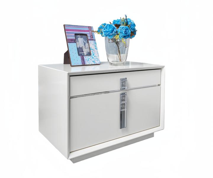 Nachttisch Weiß im Schlafzimmer moderne Möbel stilvoller Nachttisch Luxus