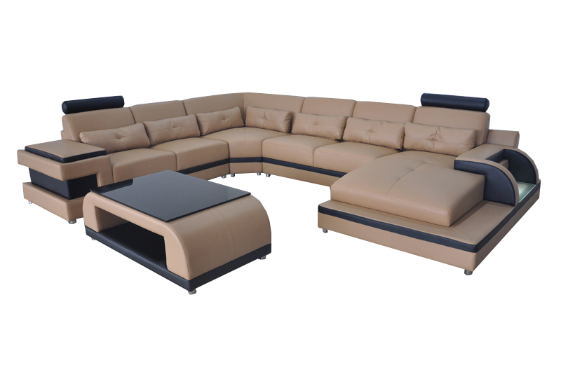 Luxus Polster Sitz Leder Eck Couch Sofa Wohn Möbel Landschaft Garnitur sofas