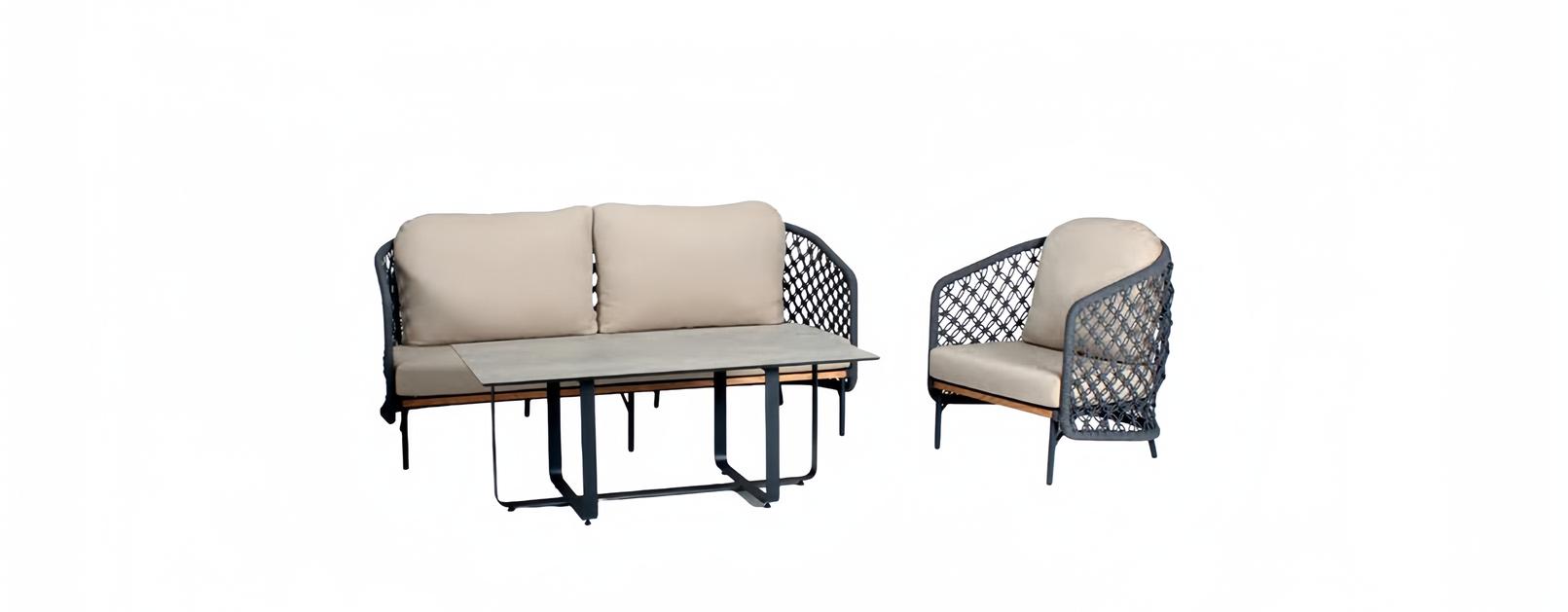 Garten Rattanmöbel Sofagarnitur Terrasse Set Möbel Balkon Outdoor Lounge 3tlg.