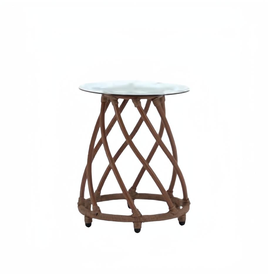 Couchtisch Braun Beistelltisch Designer Couchtisch Terrasse Luxus Rattan Möbel