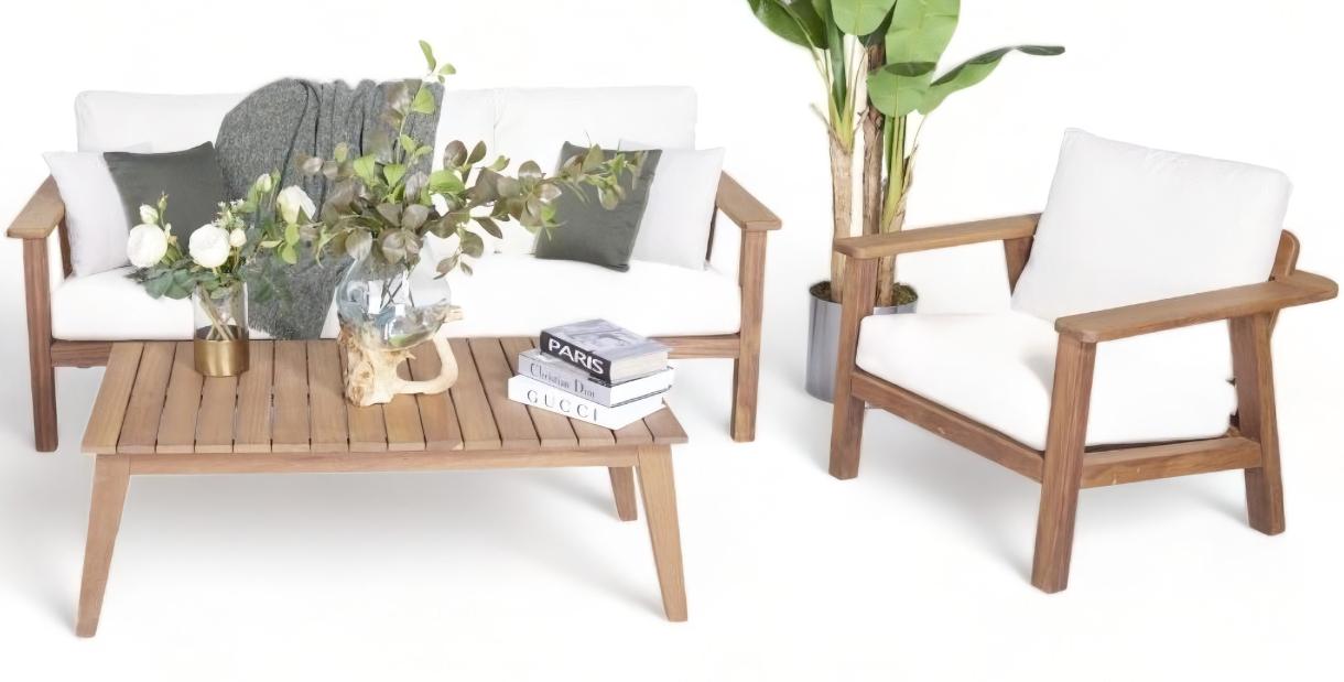 Luxuriöse Gartenmöbel Sofagarnitur 3+1 Sitzer Couchtisch Komplett Sitzgruppen