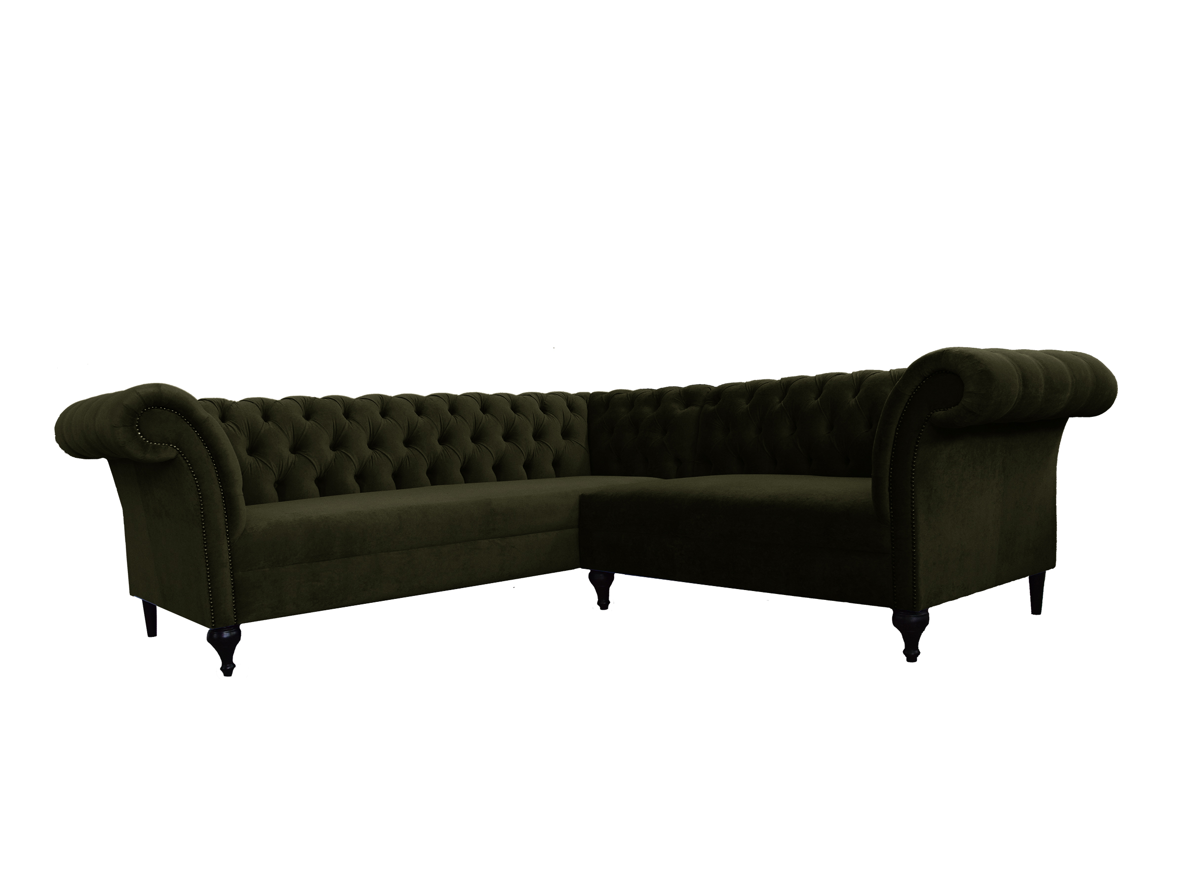 Chesterfield Ecksofa Eckcouch Designer Sofa Couch Samt Ledersofa SLIII Sofa №89