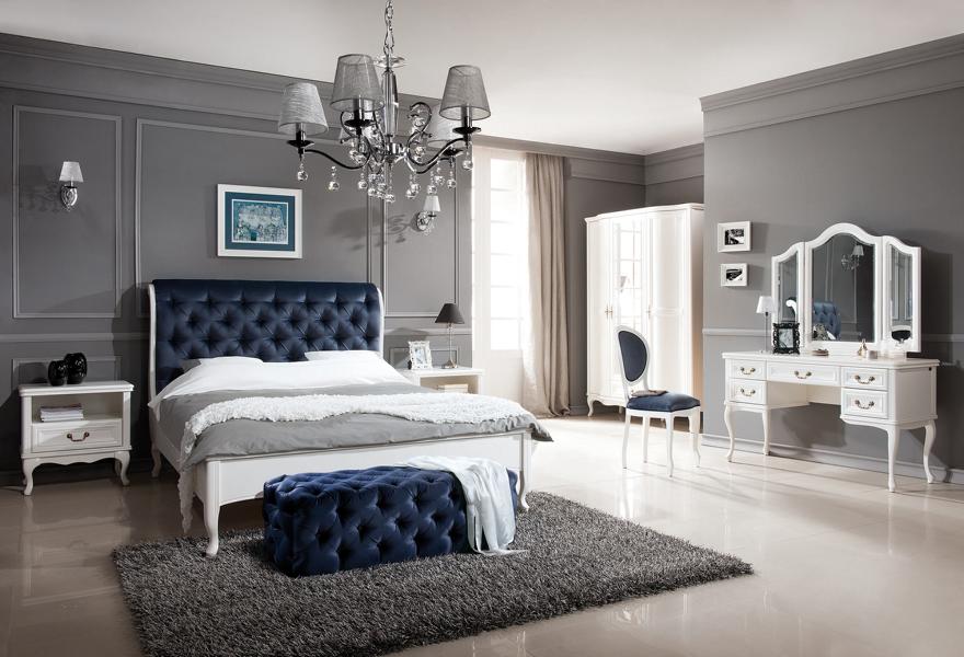 Schlafzimmer Komplett Bett Stilvoller 2x Nachttische Klassisches Schminktisch