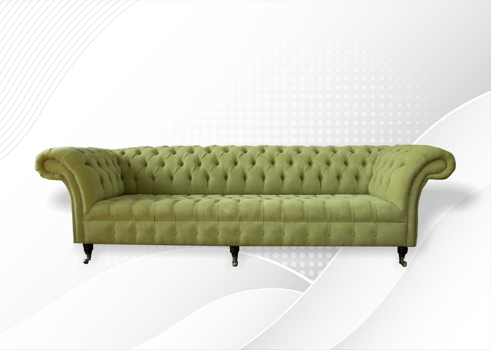 Grüne Viersitzer Polster Sofa 4er Sitz Möbel Big Sofas Sofas Couch 265cm Neu