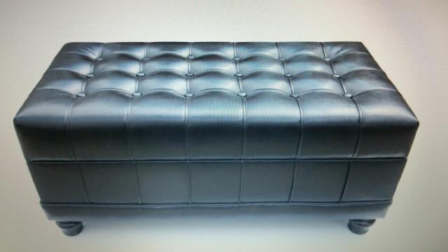 Chesterfield Fußhocker Hocker Ottoman Pufa Fußablage Polster Leder Textil