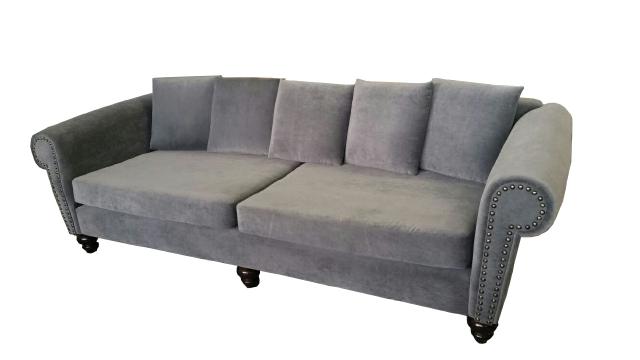 XXL BIG Sofa Couch Chesterfield Polster Leder Textil Stoff Garnitur 250cm