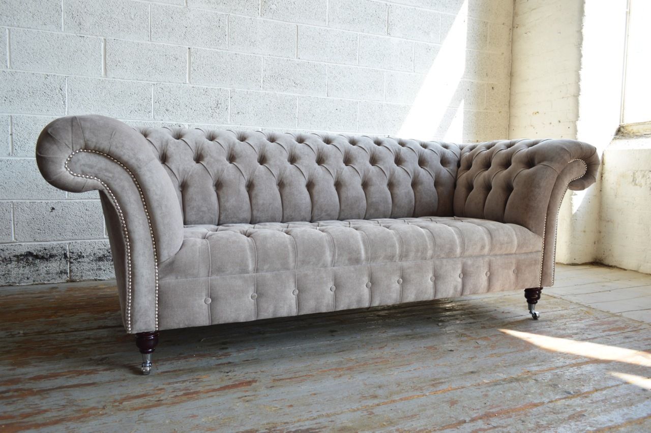 Chesterfield 3 Sitzer XXL Polster Sitz Couch Sofa Garnitur Big Couchen 2016-33-