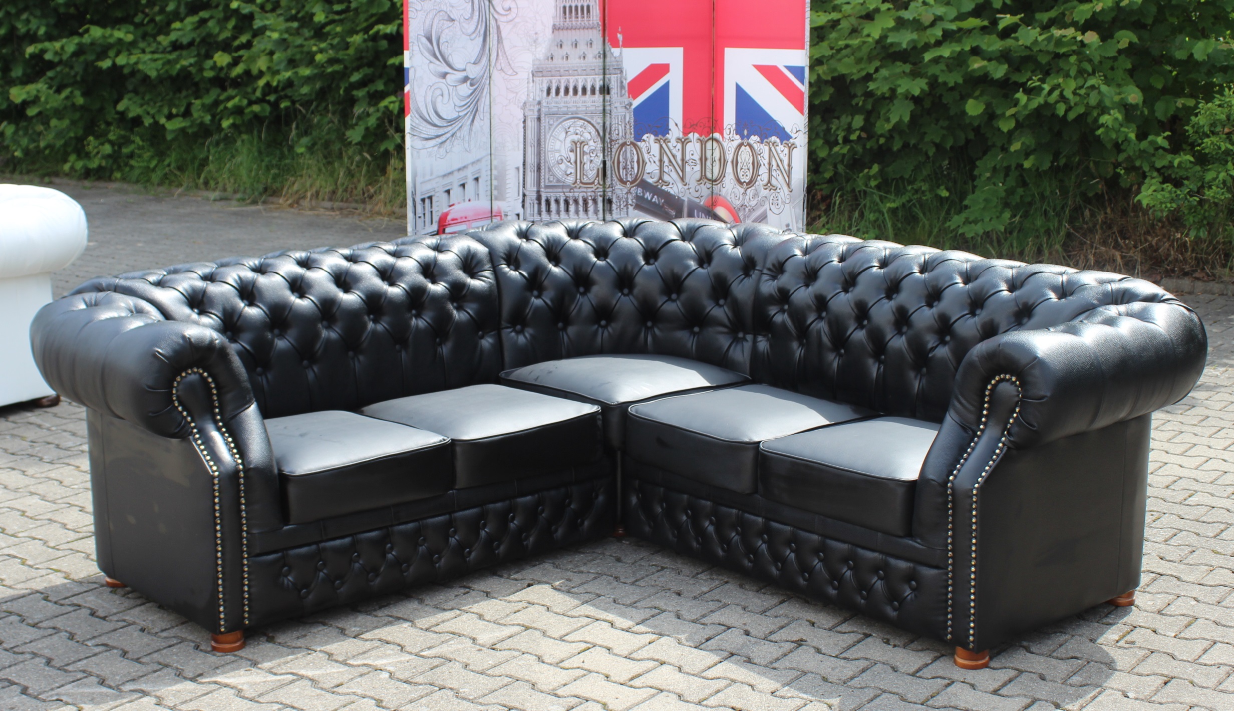 Chesterfield Sofa Ecke Eckcouch Ecksofa Polster Sitz Garnitur Eckgarnitur LordII