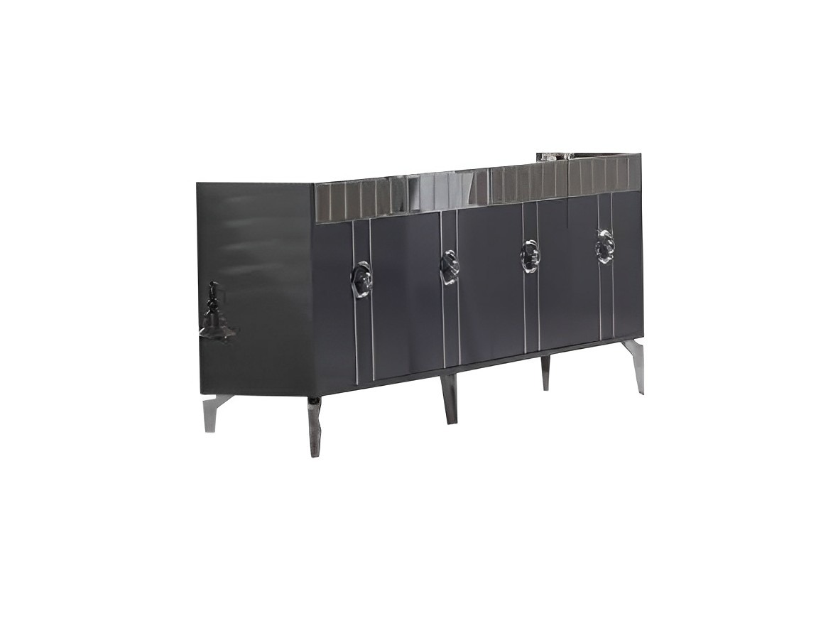 Sideboard Designer Lowboard Moderne Möbel Kommode Schrank Grau Anrichte