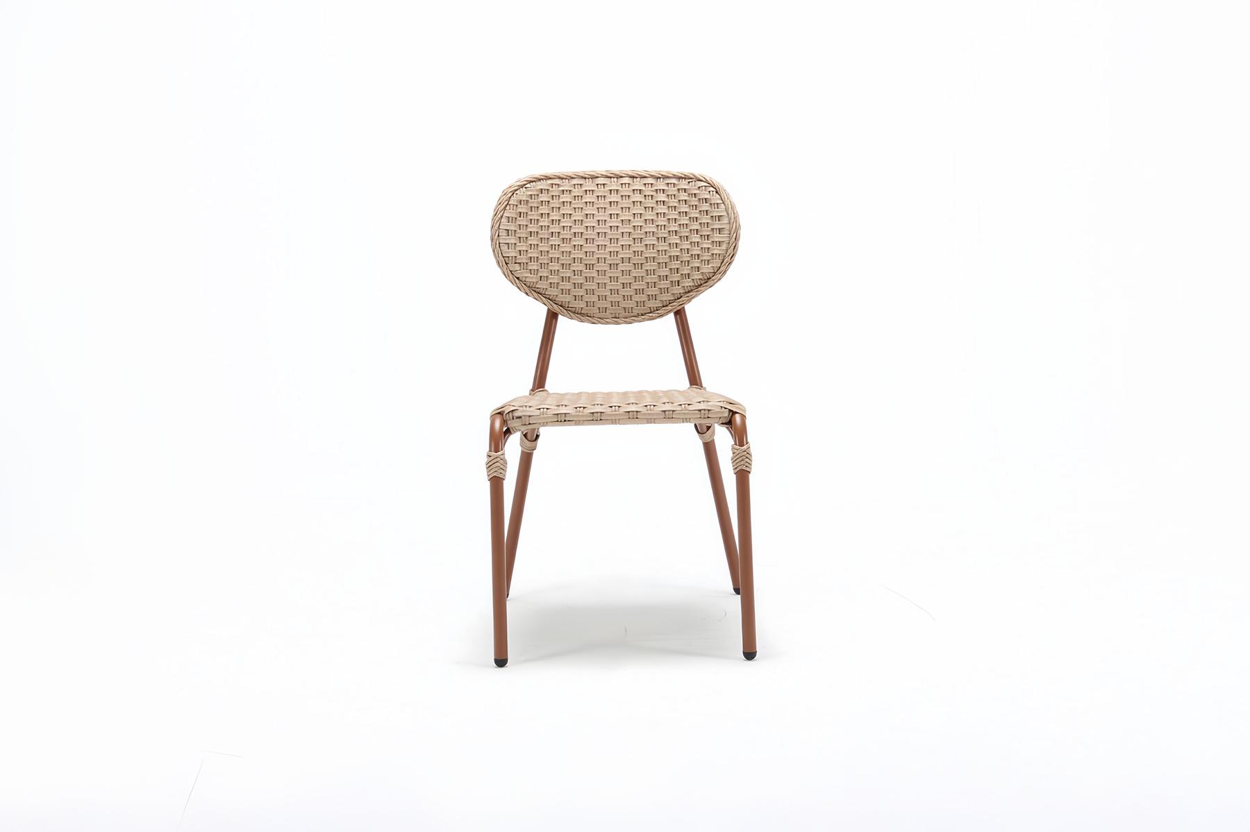 Hochwertig Terrasse Stuhl Beige Luxus Modern Stühle stilvoll Rattan Stil