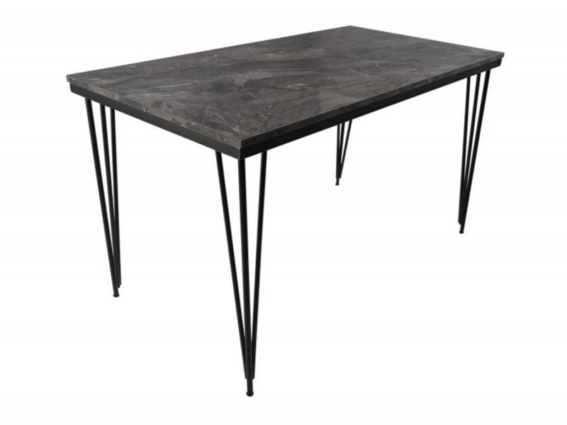 Esstisch Esszimmertisch Ausziehtisch Küchentisch Metallbeine Marmoroptik