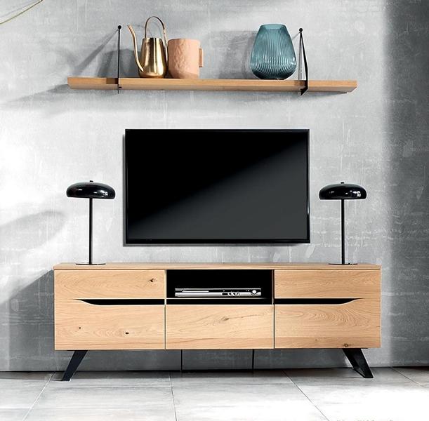 Wohnzimmer Set TV-Lowboard Medienmöbel Modern Wandregal Designer