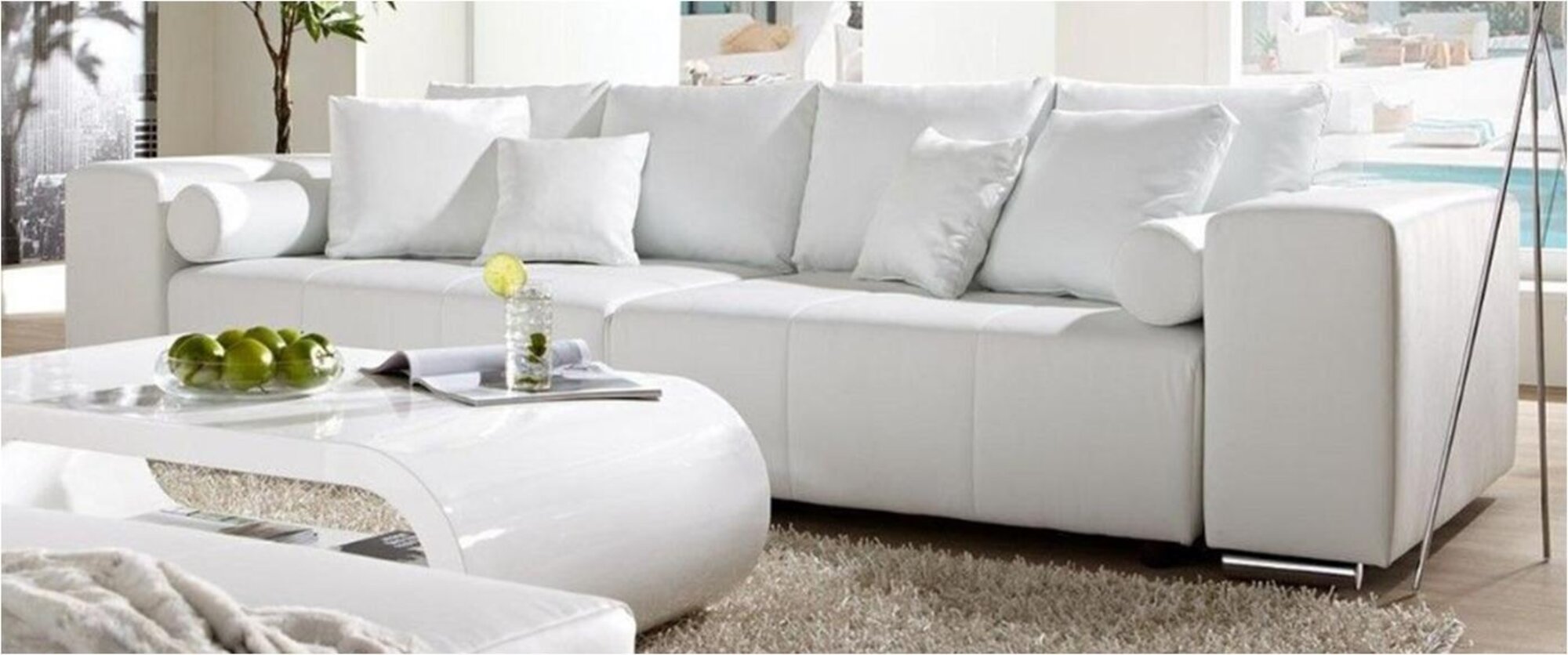 Sofa 4 Sitzer Relax Lümmel Couch Sofa Bettfunktion Viersitzer Textil