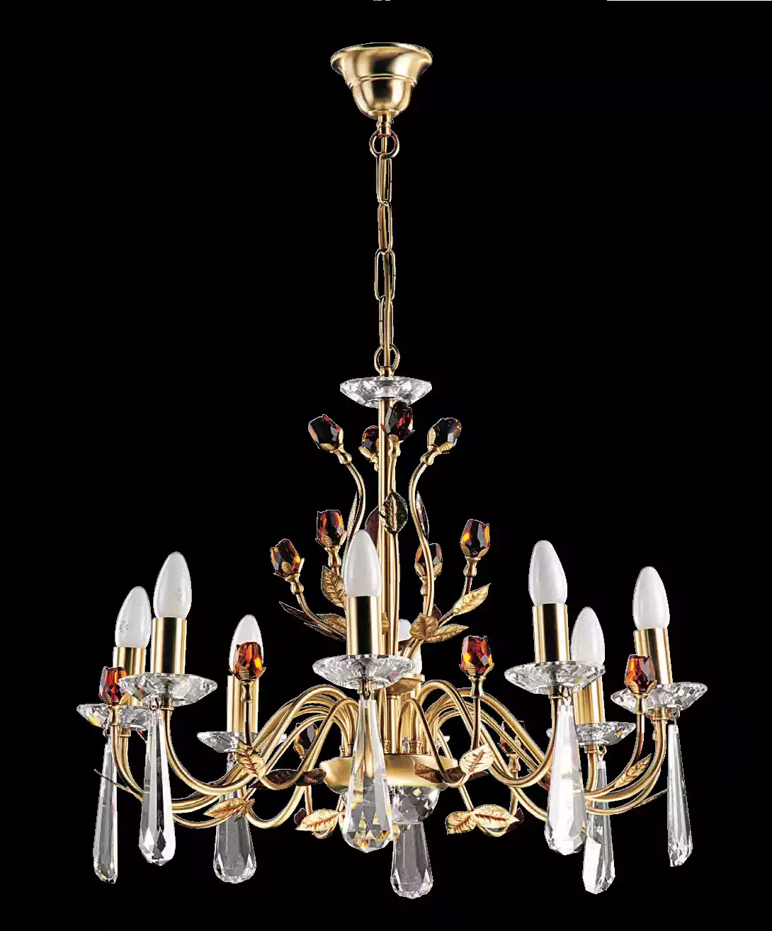 Edle Goldene Lüster Kronleuchtern Deckenpendel Moderne Deckenlampe Sofort