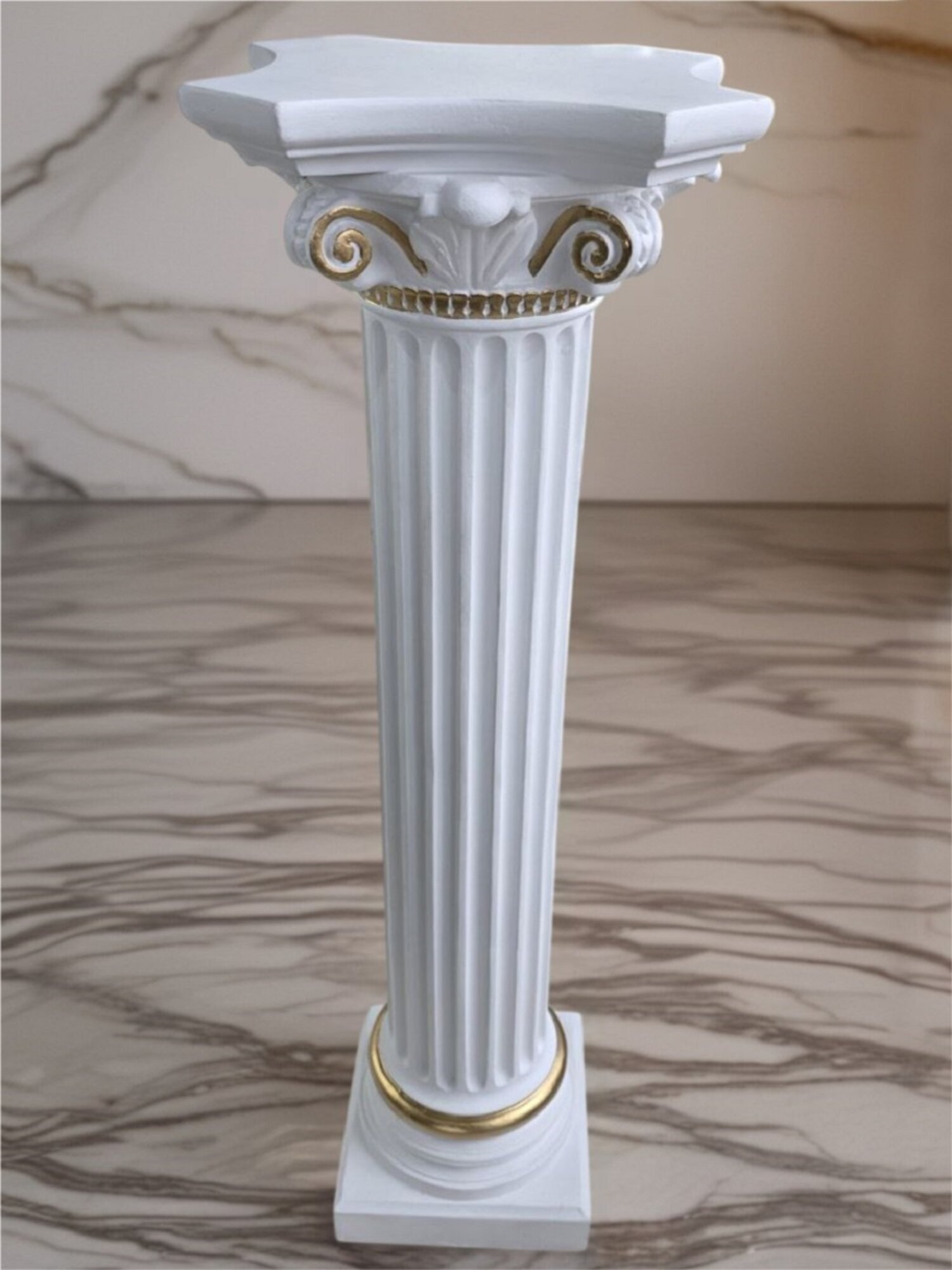 Antik Medusa Säule Römische Säulen Marmor Skulptur Figur Deko Dekoration Sofort