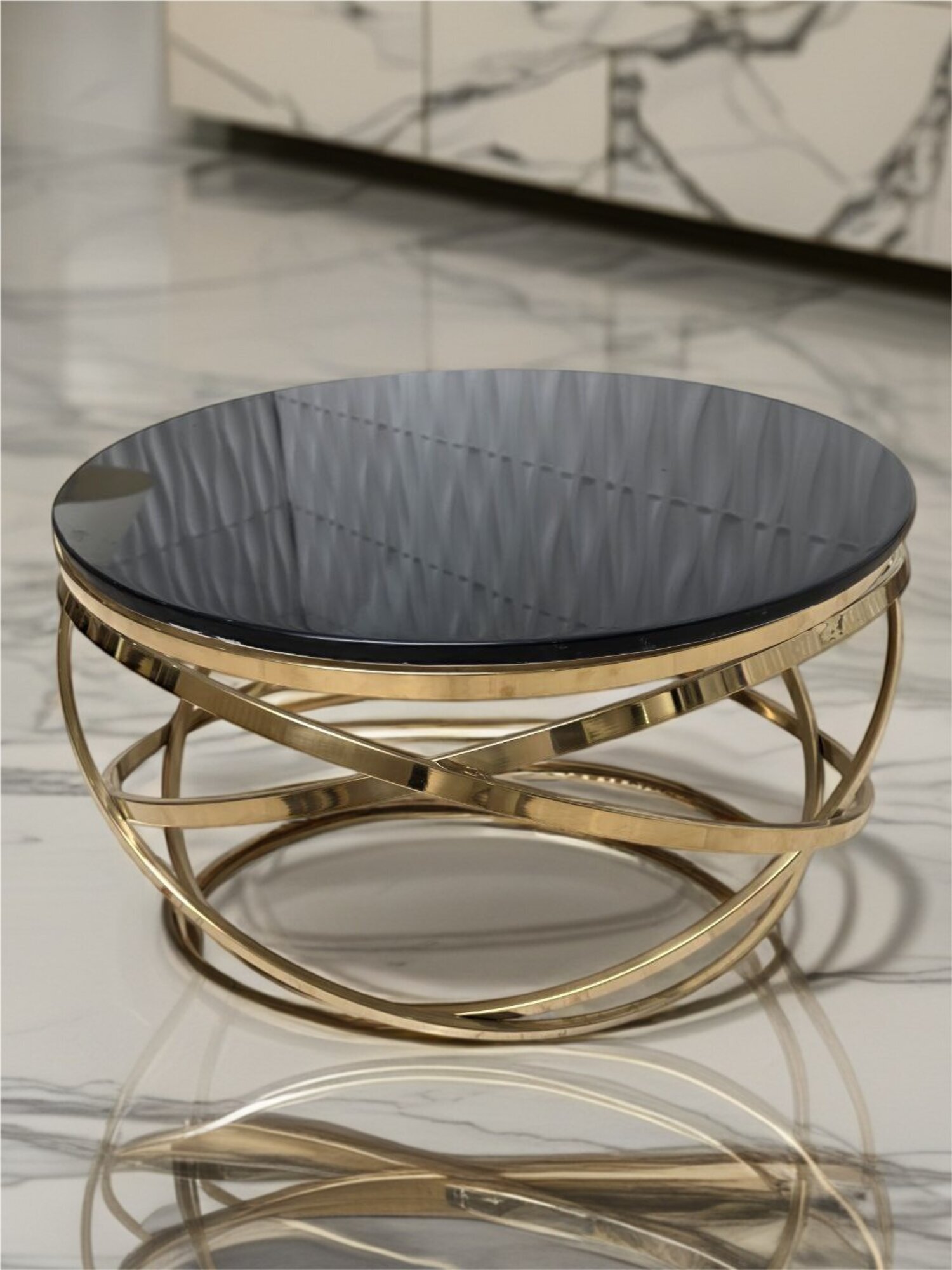 Designer Metall Edelstahl Wohnzimmer Kunstmarmor Tisch Tische Luxus Neu Sofort