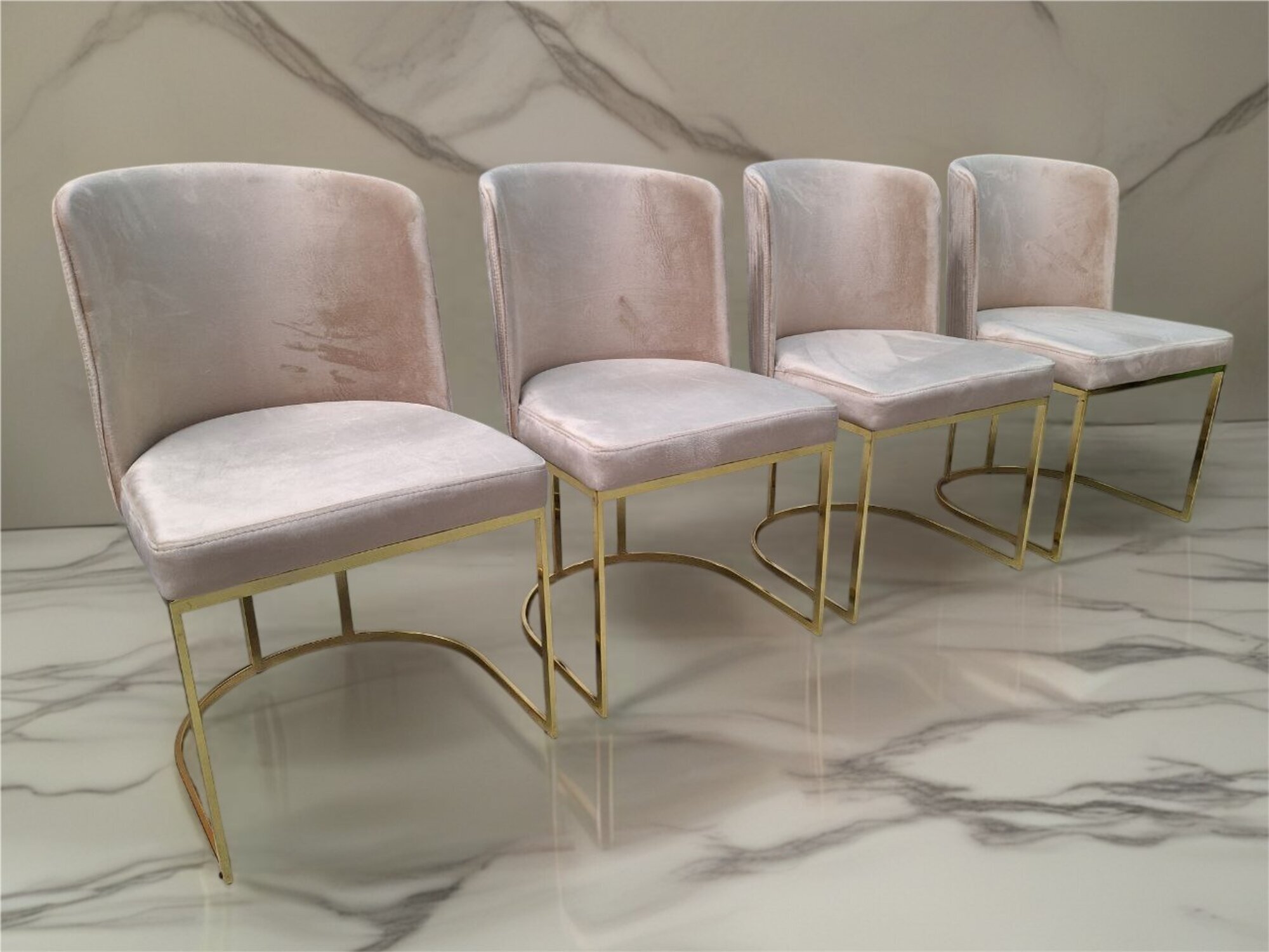 Esszimmer Rosa 6x Stühle Holz Luxus Sessel Wohnzimmer Möbel 6tlg. Sofort