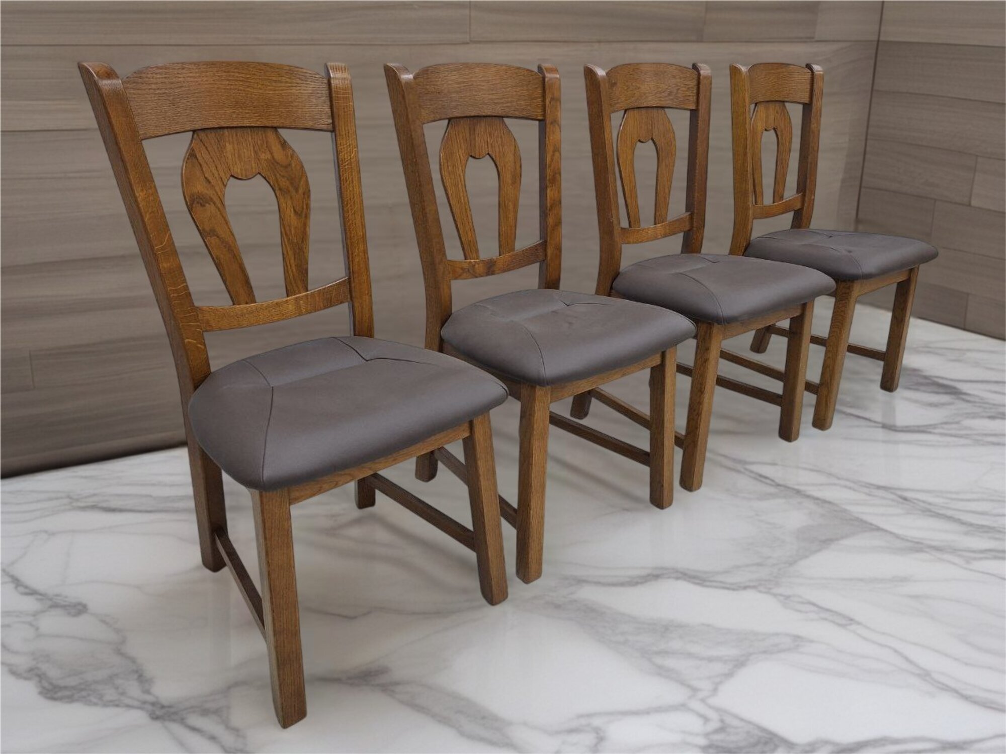 Esszimmerstuhl Stuhl Set Sessel Leder Polster Massiv Holz Neu Gastro Sofort