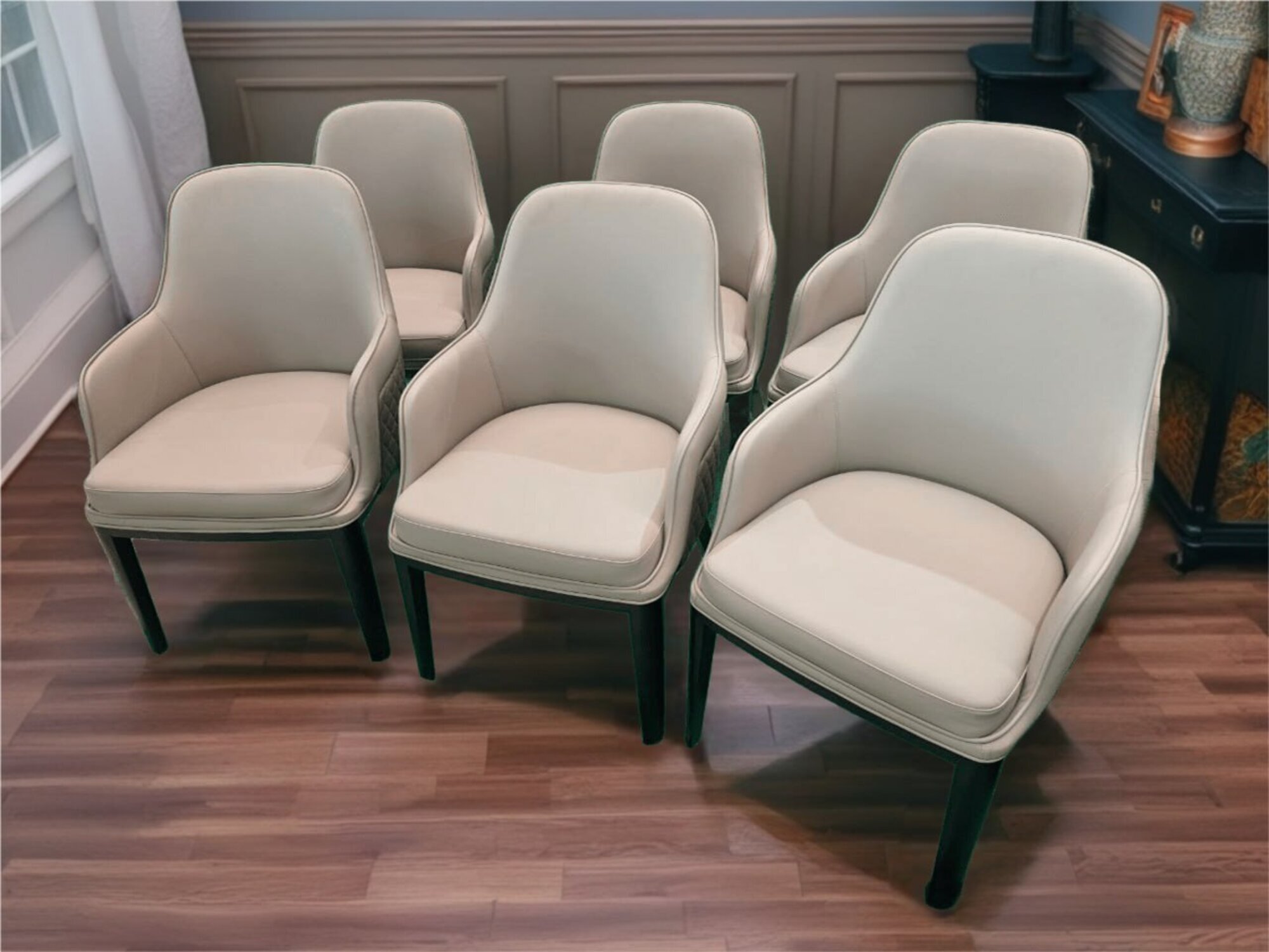 Modernes Esszimmer-Set aus Holz mit 6 Stühlen Sofort