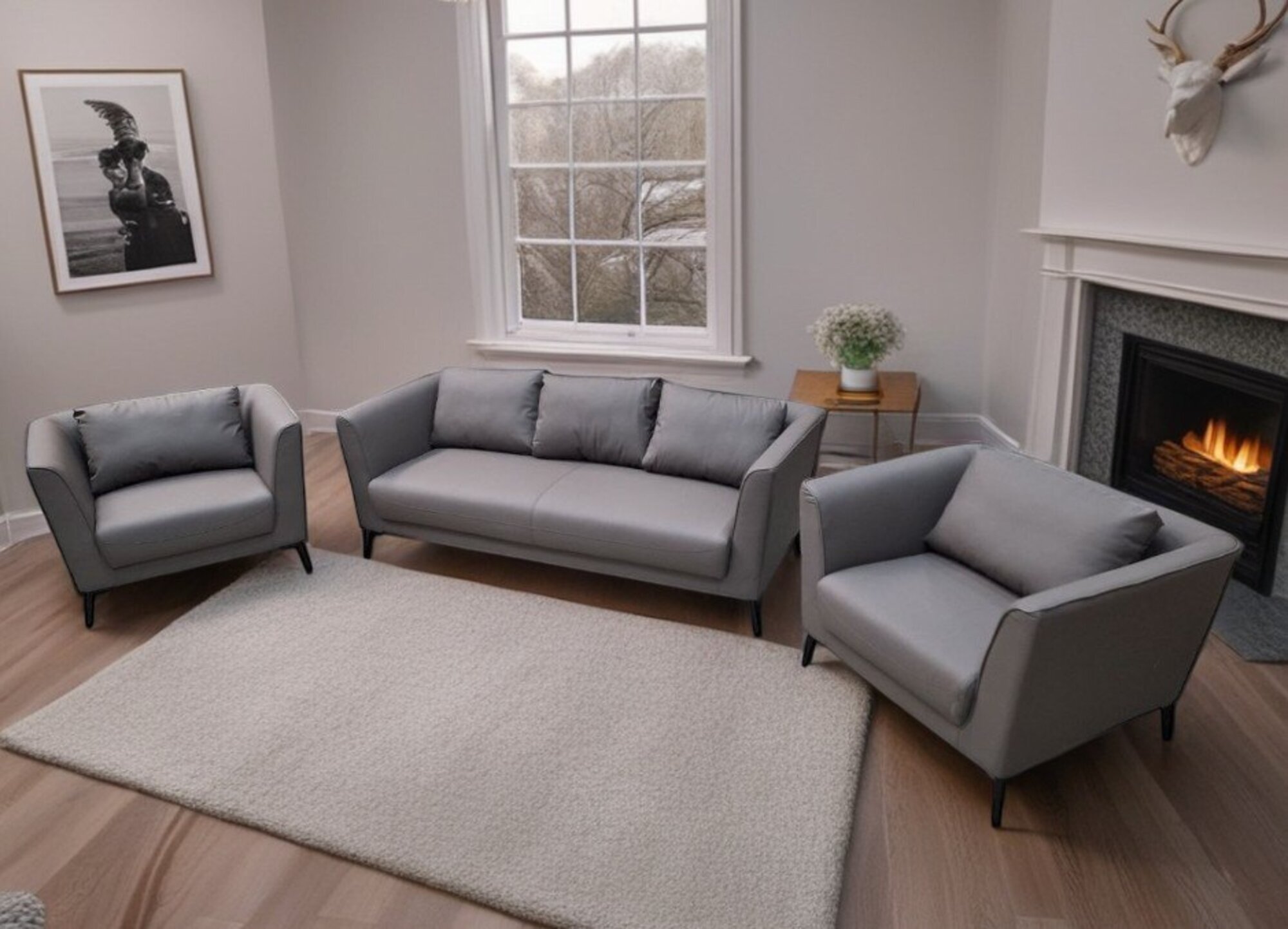 Kunstleder Sofagarnitur 3+1+1 Sitzer Set Garnitur Polstersofa Sofort