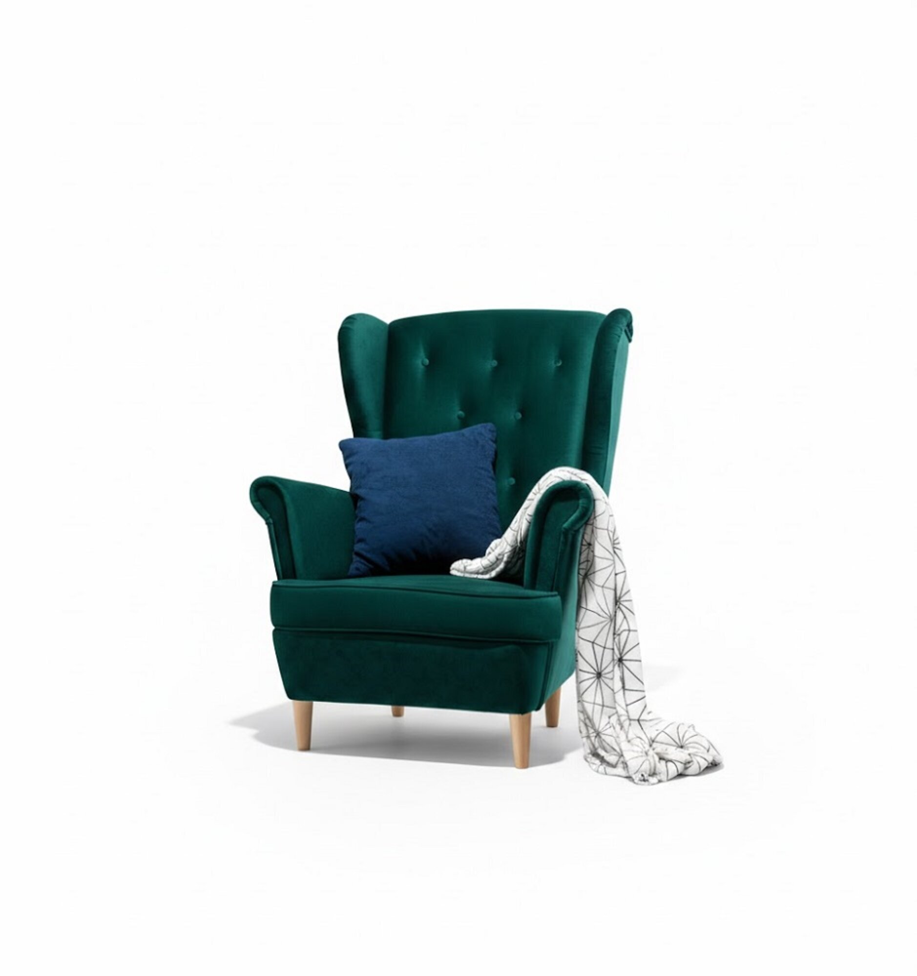 Lounge Ohren Sessel Club Designer Möbel Fernseh Sofa Stuhl Samt Polster Sofort