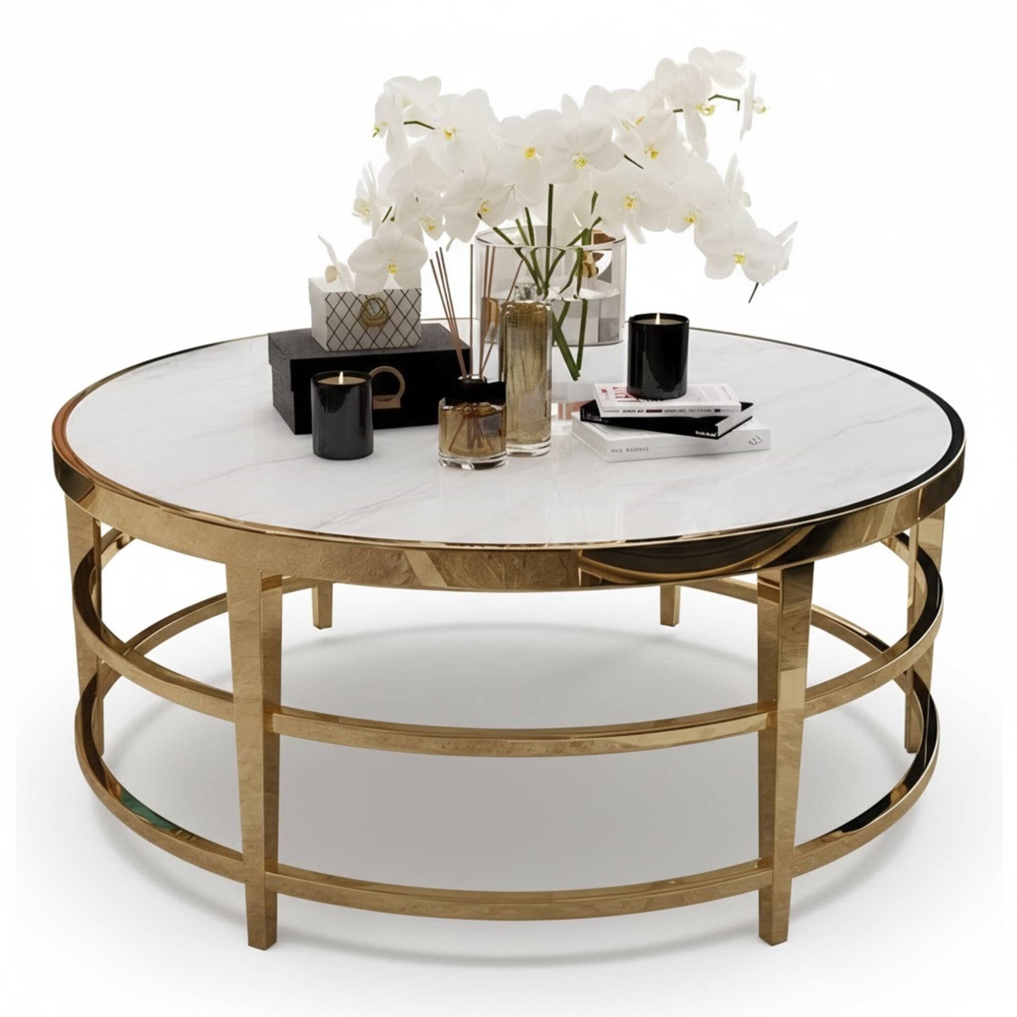 Luxus Wohnzimmer Couchtisch Edelstahl Hochglanz Tische Design Möbel Sofort