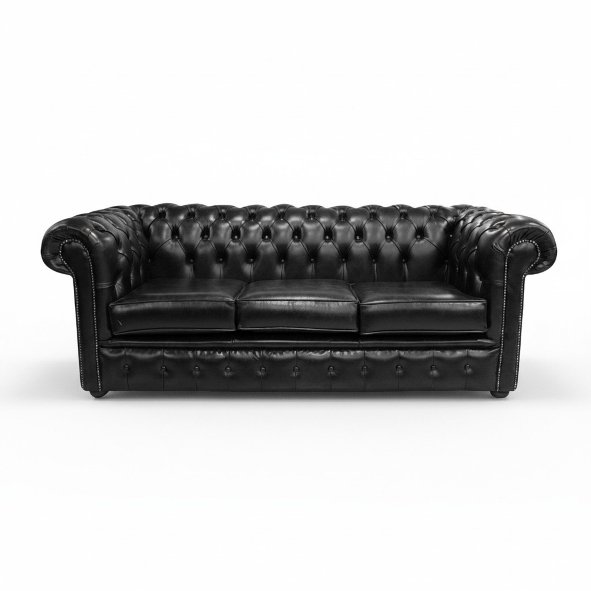 Chesterfield Design Luxus Polster Sofa Sitz Leder 3+3 100% Leder Sofort