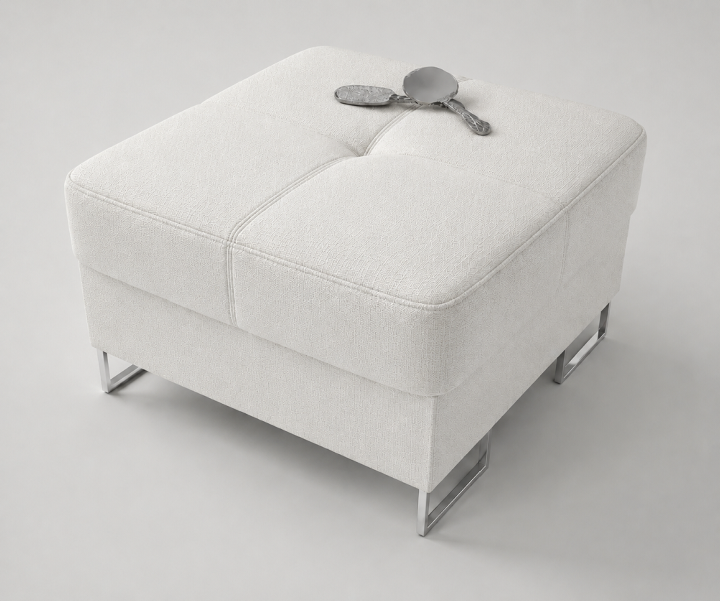 Ottomane Pufa Stoff Textil Ottoman Design Sitzbank Fußhocker Lounge Hocker Club