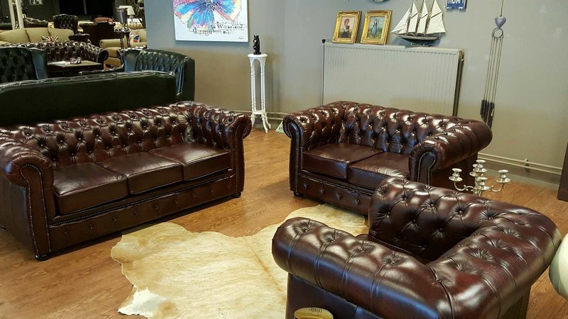 Sofagarnitur 3+2+1 Chesterfield Couch Sofa Polster Garnitur Italienische