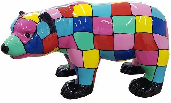 Handarbeit Abstrakte Figur Statue Design Bunte Designer Skulptur Bär