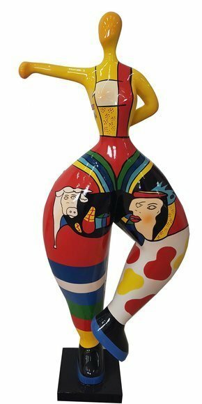 Handarbeit Abstrakte Figur Statue Design Bunte Deko Statuen Skulptur 132cm