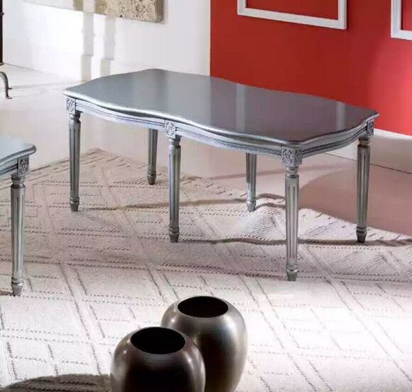 Designer Couchtisch Polster Grau Tisch Wohnzimmer Tische Couchtische
