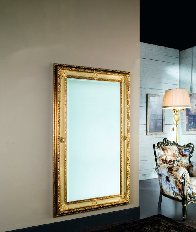 Design Kommode Anrichte Side Low Board Schrank Wohn Zimmer Regal Luxus Spiegel