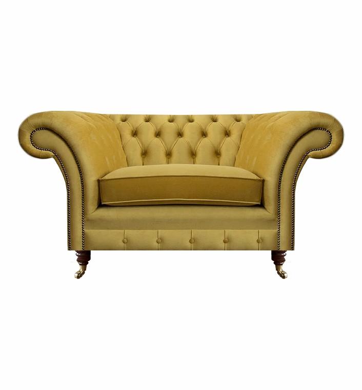 Chesterfield Sessel Gelb Polstersitz Chesterfield Couch Wohnzimmer Einrichtung