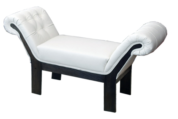 Modern Chesterfield Hocker Chaise Ottomane Relax Leder Polster Fußhocker