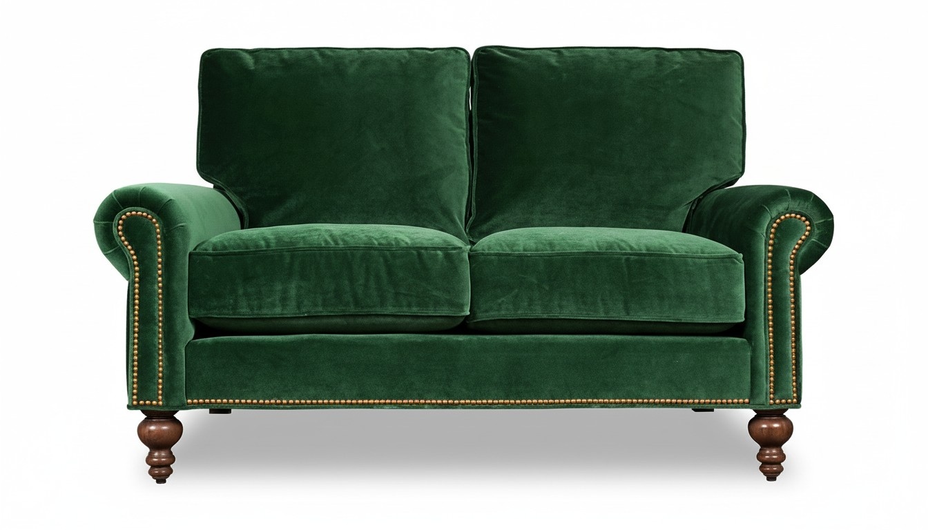 2 Sitzer Chesterfield Polster Couch Stoff Couchen Sofa Sitz Garnitur Lehn Neu