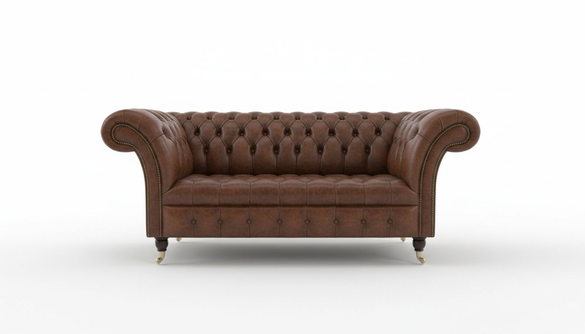 2 Sitzer Couch Chesterfield Leder Textil Polster Sofa Couchen Sofas Designer Neu